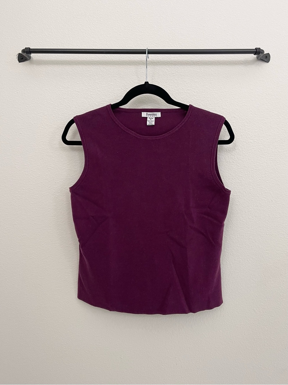 Plum Sleeveless Crewneck Top